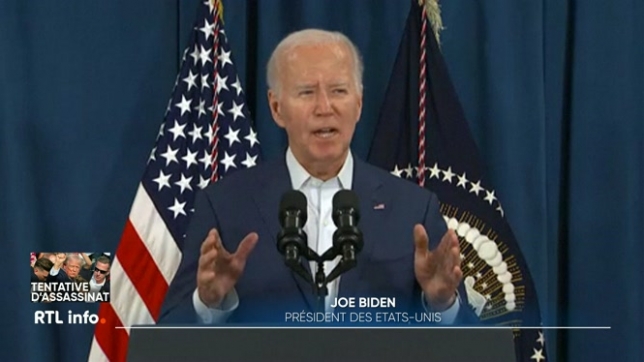Tentative d’assassinat visant D. Trump: réaction du président Biden