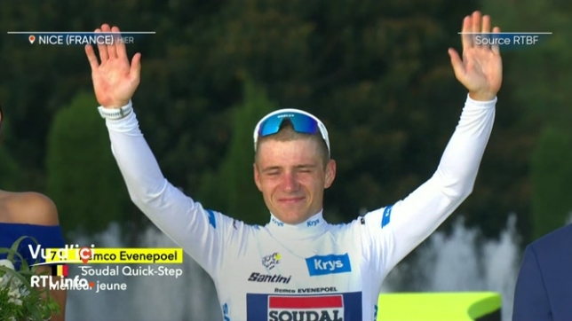 Tour de France: Remco Evenepoel remporte le maillot blanc du meilleur jeune