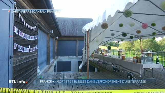 Une terrasse s'effondre pendant un mariage en France : un mort