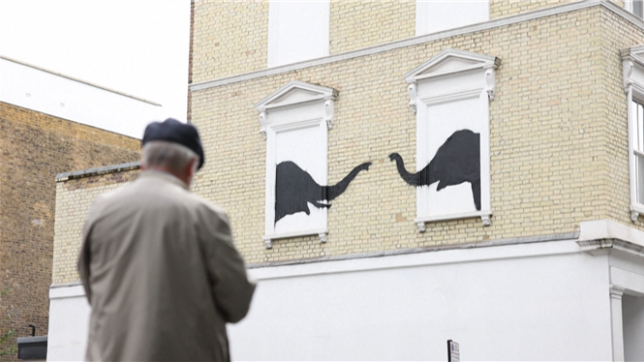 Une nouvelle oeuvre de Banksy apparait à Londres pour la deuxième journée consécutive
