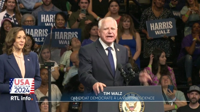 Tim Walz, colistier de Kamala Harris, a attaqué Donald Trump lors d'un discours