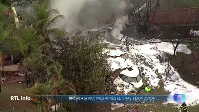 Brésil: 61 personnes sont mortes dans un accident d'avion
