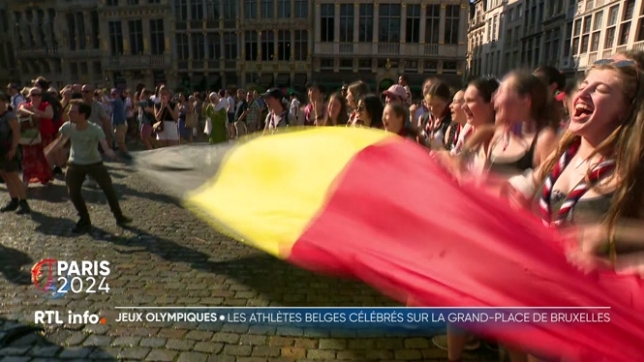 JO de Paris: nos athlètes ont eu droit à un bain de foule sur la Grand'Place de Bruxelles