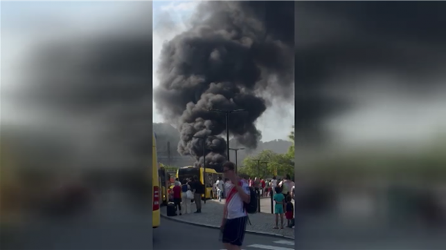 Incendie à proximité de la gare de Liège-Guillemins