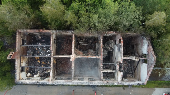 Incendie dévastateur aux anciennes poudrières de Matagne-la-Grande