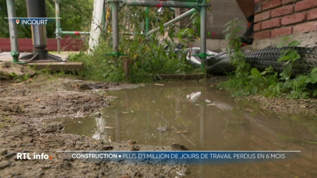 Le mauvais temps n'a pas épargné le secteur de la construction