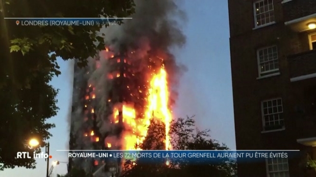 Incendie de la tour Grenfell: les 72 décès auraient tous pu être évités