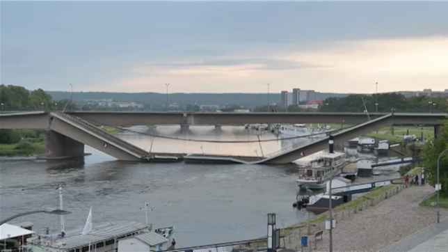 Un pont s'est effondré cette nuit en Allemagne
