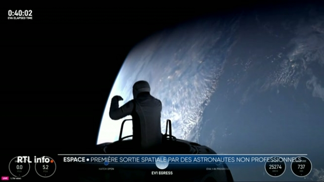 Toute 1ère sortie dans l'espace pour des astronautes d'un vol privé