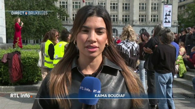 Procès des viols de Mazan: manif de soutien à Gisèle Pelicot à Bruxelles