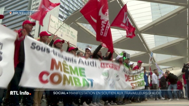 Manifestation nationale en soutien aux travailleurs d'Audi Brussels
