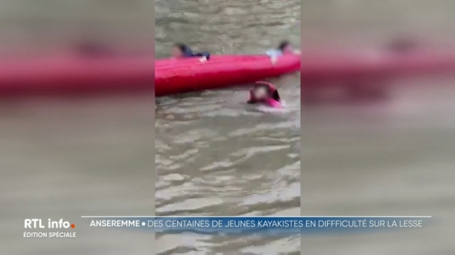 Des centaines de kayakistes se sont retrouvés en difficulté sur la Lesse