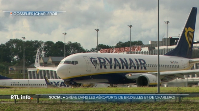 Les aéroports de Bruxelles et Charleroi paralysés par une grève