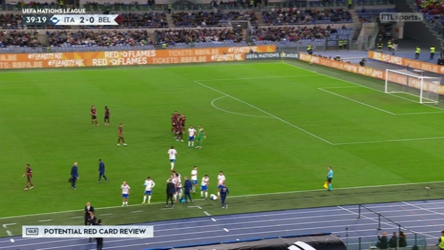 Italie-Belgique: le carton rouge de Pellegrini