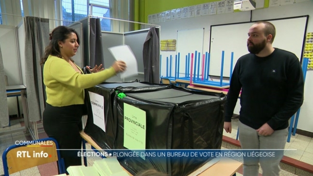 Elections communales 2024 : ambiance dans un bureau de vote à Liège