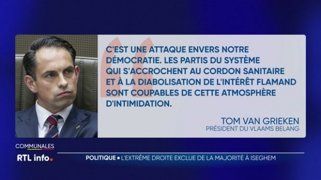 Le Vlaams Belang ne fera finalement pas partie de la majorité à Izegem