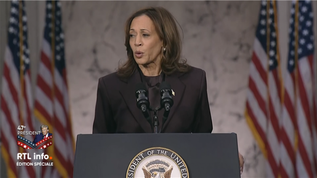 L'actuelle vice-présidente Kamala Harris s'exprime pour la première fois après sa défaite lors de la présidentielle ce mercredi. Elle prend la parole depuis l'université Howard, où elle a passé la nuit électorale.