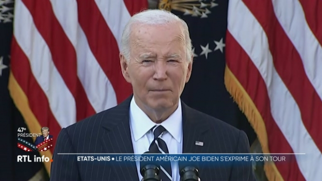 Joe Biden réagit à son tour à la défaite de Kamala Harris