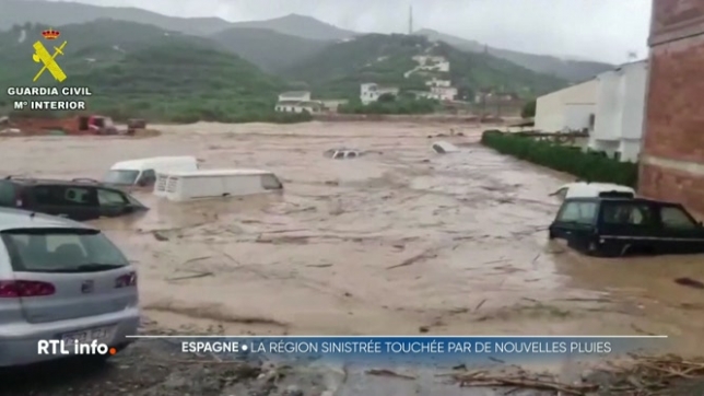Espagne: des pluies torrentielles se sont abattues sur la région de Malaga