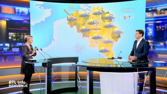 Invité du RTL info Bienvenue, Sabrina Jacobs donne ses prévisions météo pour les prochaines heures et pour les prochains jours.