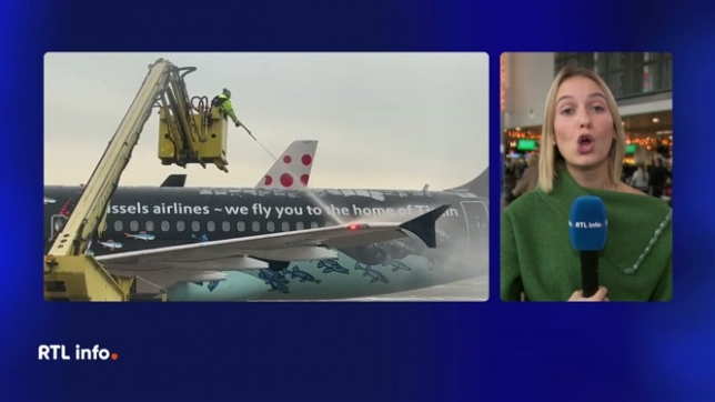 En direct de Brussels Airport, Melinda Bilmez fait le point sur l'impact des chutes de neige sur le trafic aérien dans les aéroports de Bruxelles et de Charleroi.