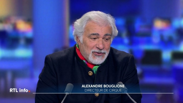 Alexandre Bouglione est l'invité d'Antoine Schuurwegen dans le RTL info 13H. Son célèbre cirque, ancré dans la mémoire de plusieurs générations, est actuellement en Belgique. Après le site du Heysel qu'il occupe en ce moment, il s'installera en décembre sur la place Flagey.