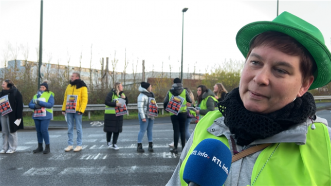 Cécile, institutrice dans l'enseignement spécialisé, explique pourquoi elle est en grève ce mardi 26 novembre.