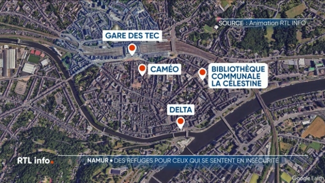 La Ville, en partenariat avec le parquet, la police et l’Université de Namur, a inauguré ces 4 endroits qui offrent une échappatoire à toute personne éprouvant une situation de stress dans la rue. De quoi s'agit-il ?