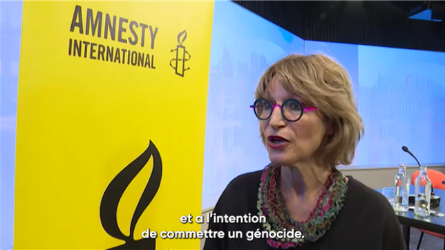 L'organisation de défense des droits humains Amnesty International accuse Israël de commettre un génocide contre les Palestiniens depuis le début de la guerre à Gaza, dans un rapport qui doit servir de signal d'alarme à la communauté internationale.