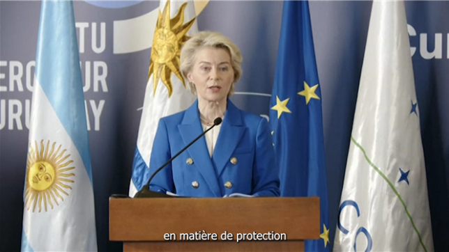 La Commission européenne a écouté les préoccupations du secteur agricole européen et a introduit des garanties dans le traité commercial entre les pays européens et ceux du Mercosur, a affirmé la présidente Ursula von der Leyen vendredi à Montevideo.