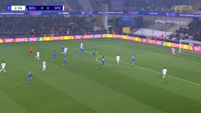 Bruges-Sporting: les Portugais ouvrent le score après 3 minutes