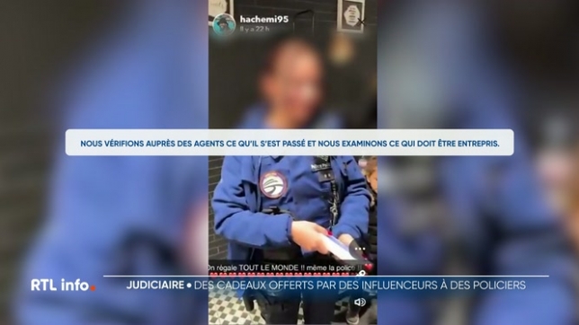 Des influenceurs français offrent des cadeaux à des policiers fédéraux