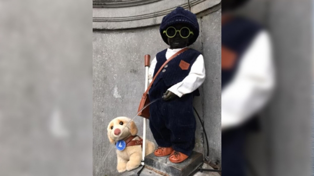 Manneken Pis change de tenue: il sera vêtu d'un costume d'écolier aveugle pour la Journée mondiale du braille 