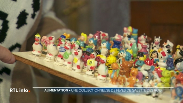 Christiane est fabophile, c'est-à-dire collectionneuse de fèves. Elle nous ouvre les portes de son domicile et nous fait admirer sa collection.