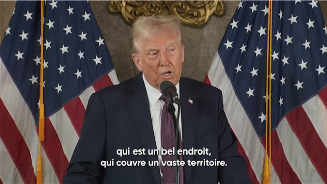 Annonce choc de Donald Trump, qui a affirmé qu'à son retour à la Maison Blanche, le 20 janvier, les Etats-Unis changeraient le nom du golfe du Mexique en golfe de l'Amérique.