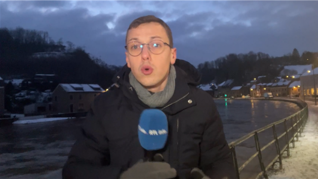 Le débit est impressionnant: l'Ourthe déborde à Comblain-au-Pont.