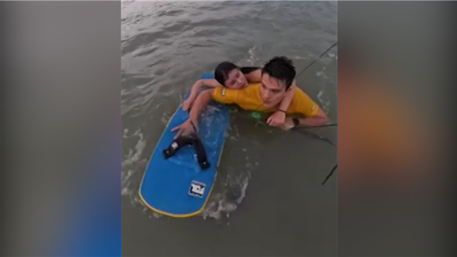 Le sauvetage a été filmé par la nouvelle caméra qu'il était justement en train de tester.