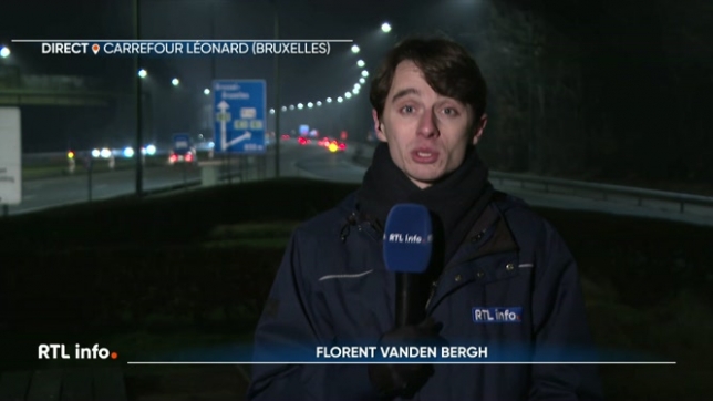 En direct du carrefour Léonard, Florent Vanden Bergh explique que, dès ce soir, ce sont les tunnels de l'autoroute E411 qui seront rénovés et donc fermés.