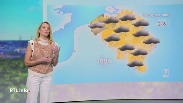 Invitée du RTL info 13h., Emilie Dupuis présente les prévisions météorologiques de l'IRM pour ce mercredi et les prochains jours.