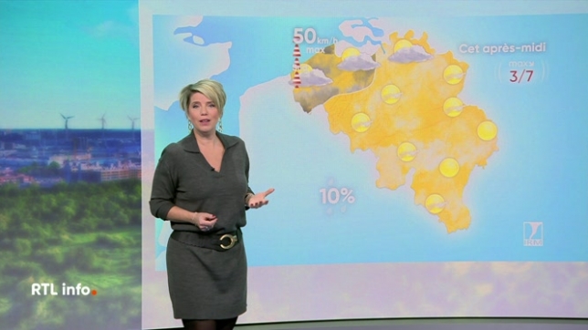 Sabrina Jacobs donne les prévisions météo pour cet après-midi et les jours prochains. Un temps sec avec quelques éclaircies est attendu pour la journée de mardi. La semaine sera globalement agréable avant une dégradation pluvieuse.