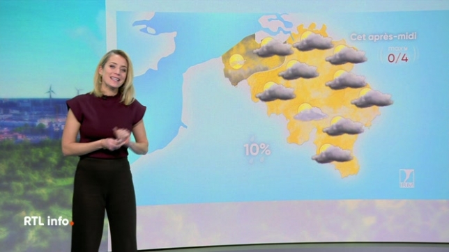 Invitée du RTL info 13H., Emilie Dupuis présente les prévisions météorologiques de l'IRM pour ce vendredi et le week-end à venir qui s'annonce lumineux.
