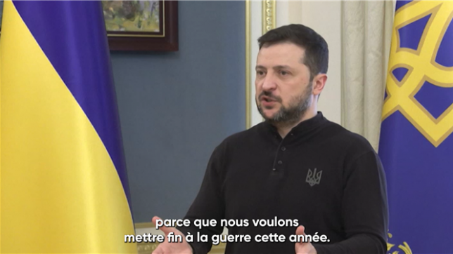 Le président ukrainien a expliqué vouloir la fin de la guerre pour cette année.