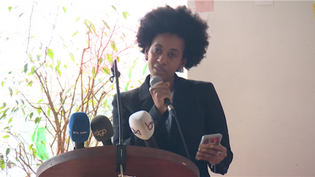 Elle est lue par leur porte-parole, Binta Liebmann Diallo.