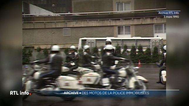 Le 3 mars 1990, et comme en avril 1984, les superbes et antiques Harley-Davidson de la police de Bruxelles étaient immobilisées faute de budget pour les entretiens et les réparations.