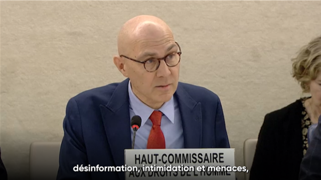 Le Haut-Commissaire de l'ONU aux droits de l'homme s'est dit lundi profondément inquiet du changement fondamental de direction pris par les Etats-Unis depuis le retour au pouvoir de Donald Trump, dans une critique inédite de la nouvelle administration.
Dans son discours devant le Conseil des droits de l'homme analysant de façon détaillée la situation dans le monde, Volker Türk a également déploré le contrôle et l'influence qu'exercent des oligarques de la tech non élus.