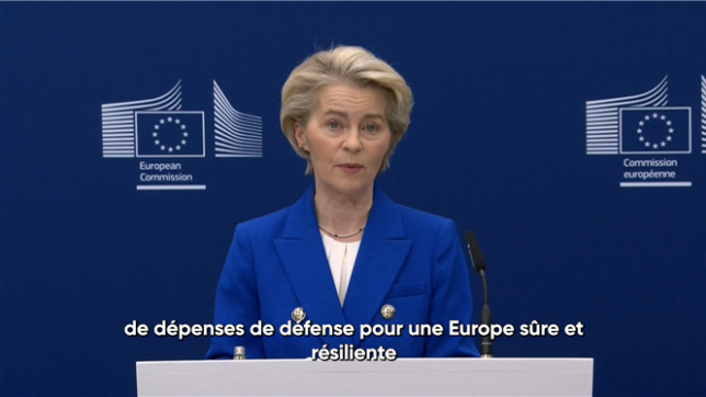 Nous sommes prêts à nous mobiliser: Ursula von der Leyen annonce un plan à 800 milliards d'euros à pour la défense européenne