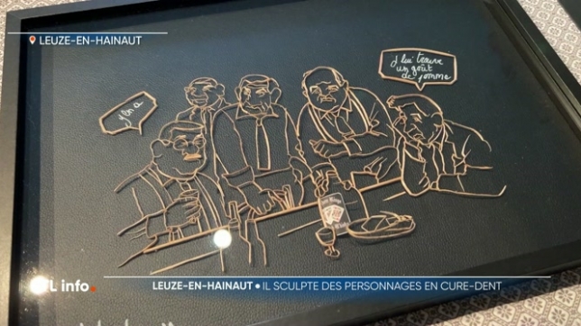 Didier, un habitant de Leuze-en-Hainaut construit des personnages de films ou de bandes dessinées avec des cure-dents ! Une technique originale et très minutieuse.