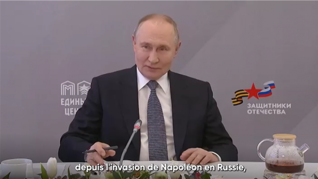 Après le discours de Macron, Poutine déclare que certains oublient le destin de Napoléon.