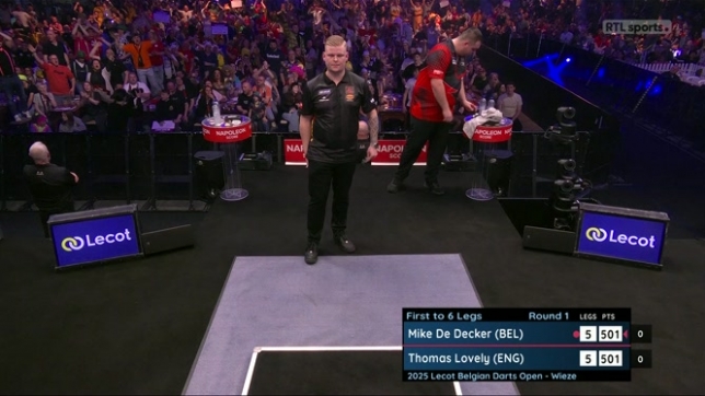Mike De Decker (PDC-21) s'est qualifié vendredi pour les seizièmes de finale de l'Open de Belgique (PDC ProTour). Mais cela s'est fait dans la douleur. Il a battu l'Anglais Thomas Lovely (PDC-100) 6-5.