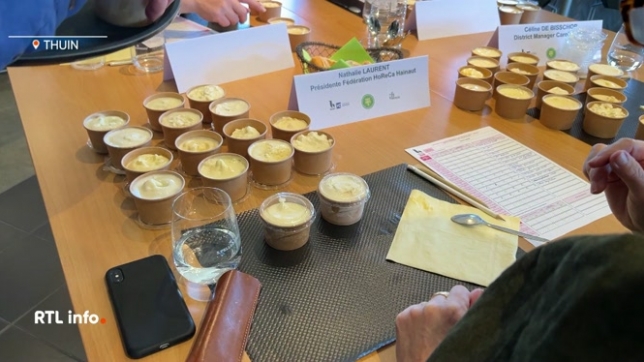 La province de Hainaut a organisé son 2e concours de glace avec des critères très précis. Sont testées : les glaces artisanales au lait entier de vache, parfum vanille et chocolat. Le jury les a évalués avec beaucoup de sérieux et un peu de gourmandise.